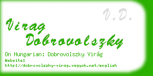 virag dobrovolszky business card